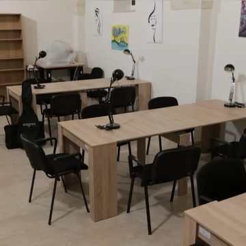foto aula studio appena allestita