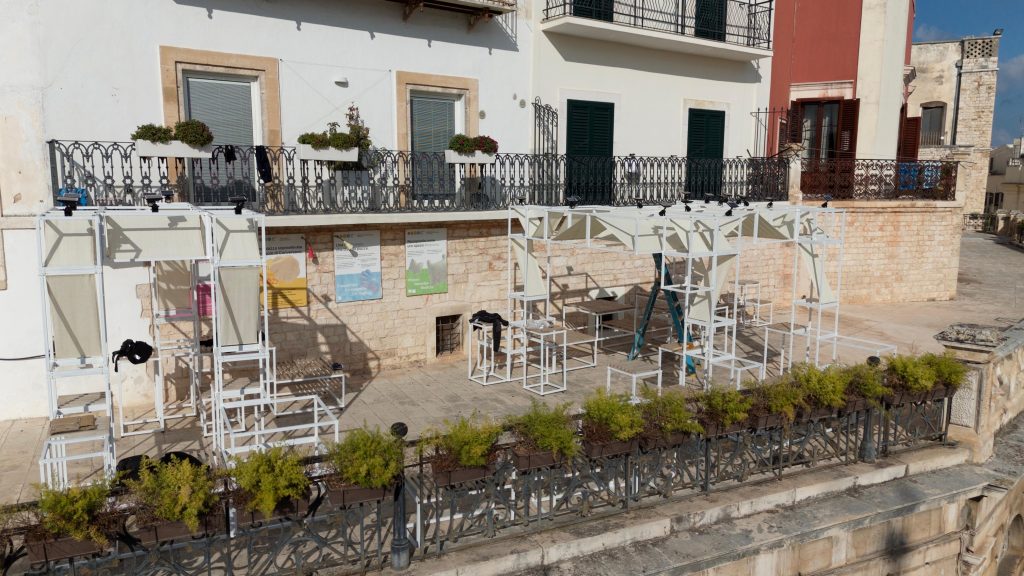 Vista dall'esterno con drone della Balconata